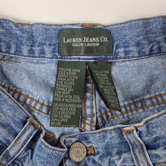 Lauren Jeans Co. Ralph Lauren Women's Denim Shorts Blue Size 8 High Waist - Picture 2 of 9
